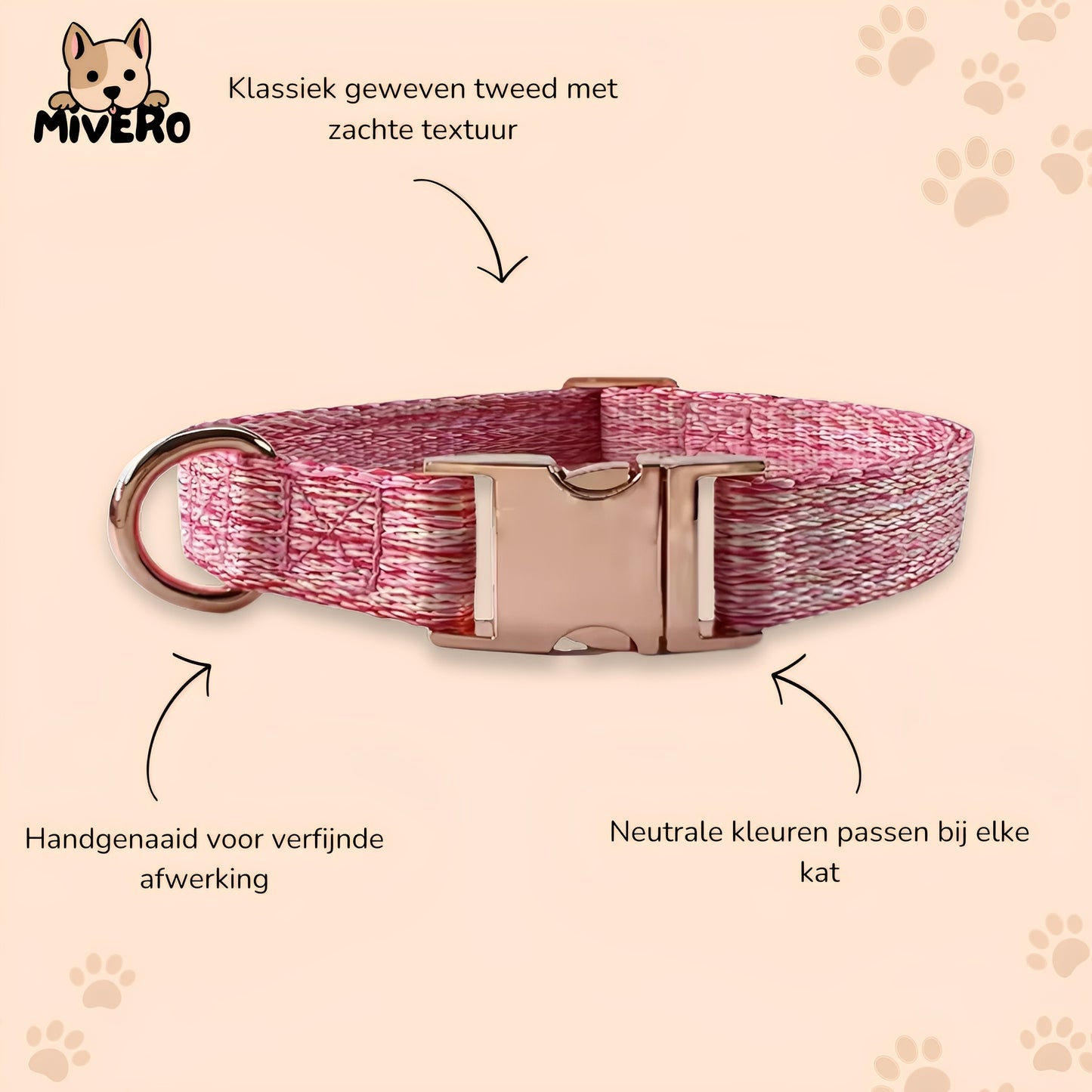 Snuggleband - Zachte Tweed Hondenhalsband