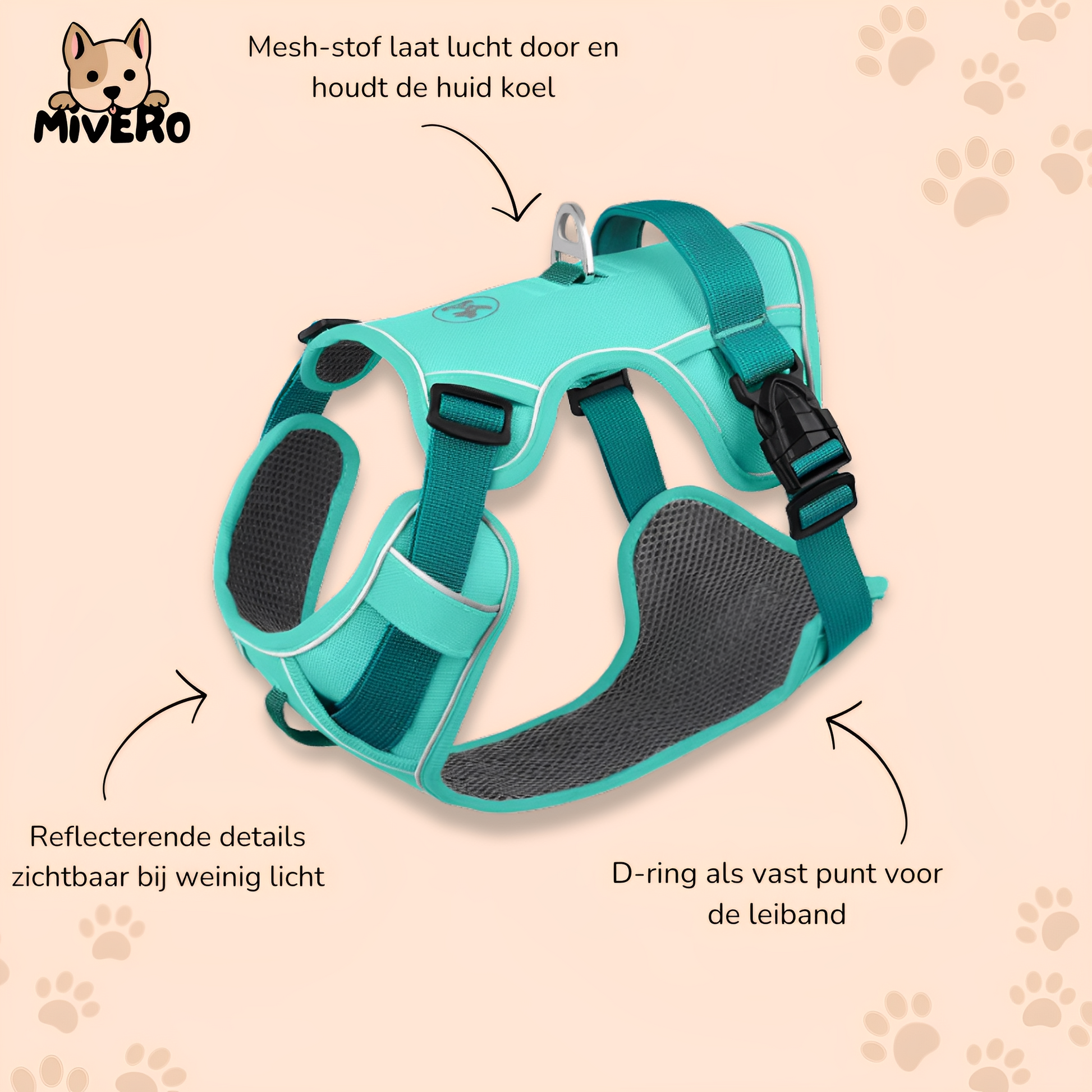 AirLeash - Ademend Reflecterend Hondentuig