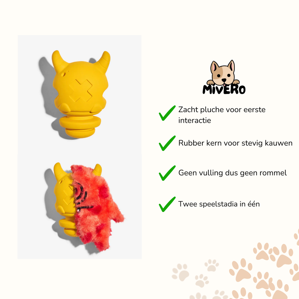 Chewlush -  Pluche Rubberen Hondenspeeltje