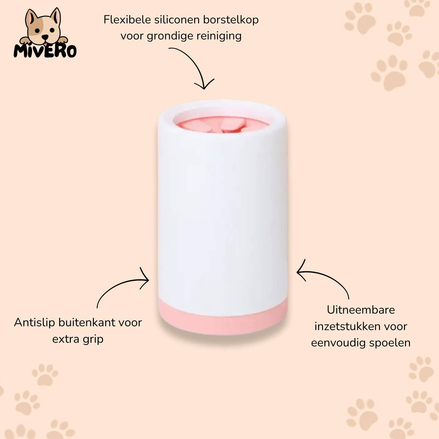 WagWash - Zelfreinigende Siliconen Pootreiniger