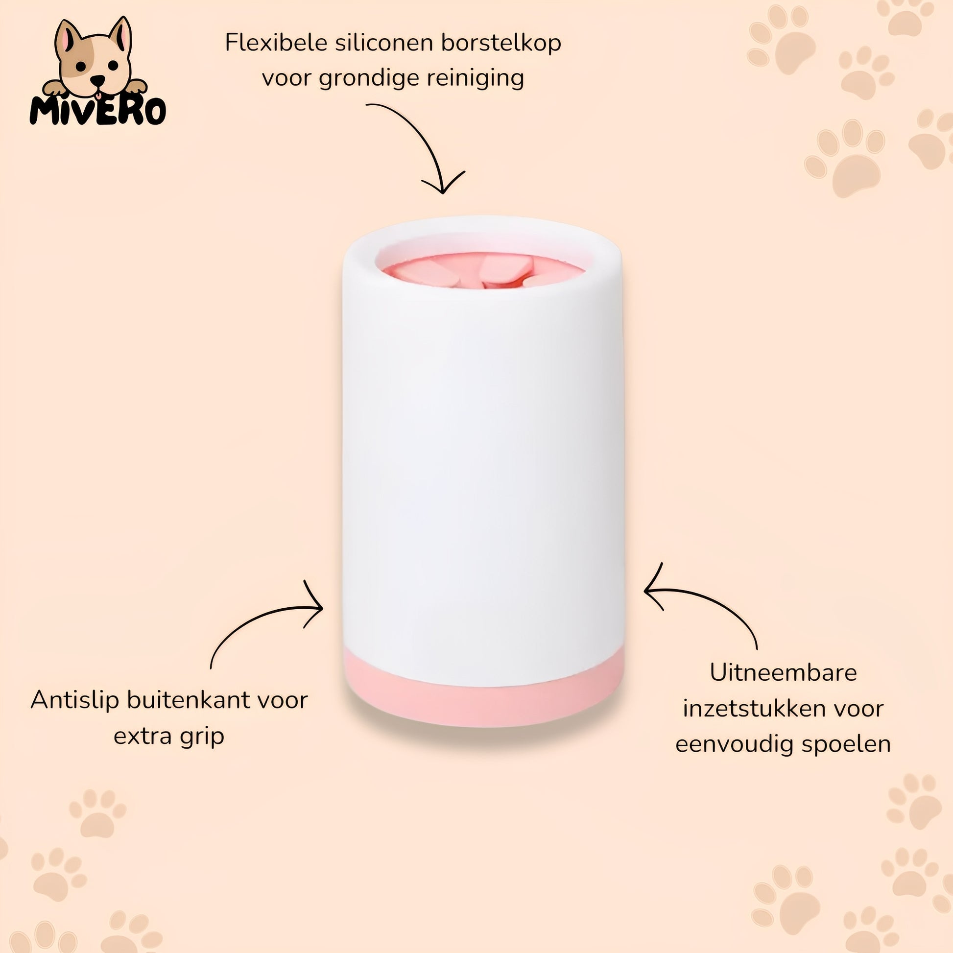 WagWash - Zelfreinigende Siliconen Pootreiniger