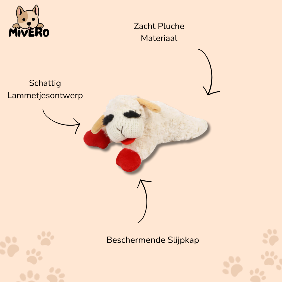 SnuggleSheep - Knuffelbaar Squeaky Hondenspeeltje