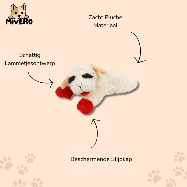 SnuggleSheep - Knuffelbaar Squeaky Hondenspeeltje