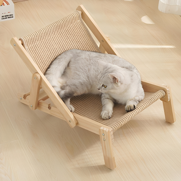 FurLounge -  Verstelbare Houten Kattenlounger