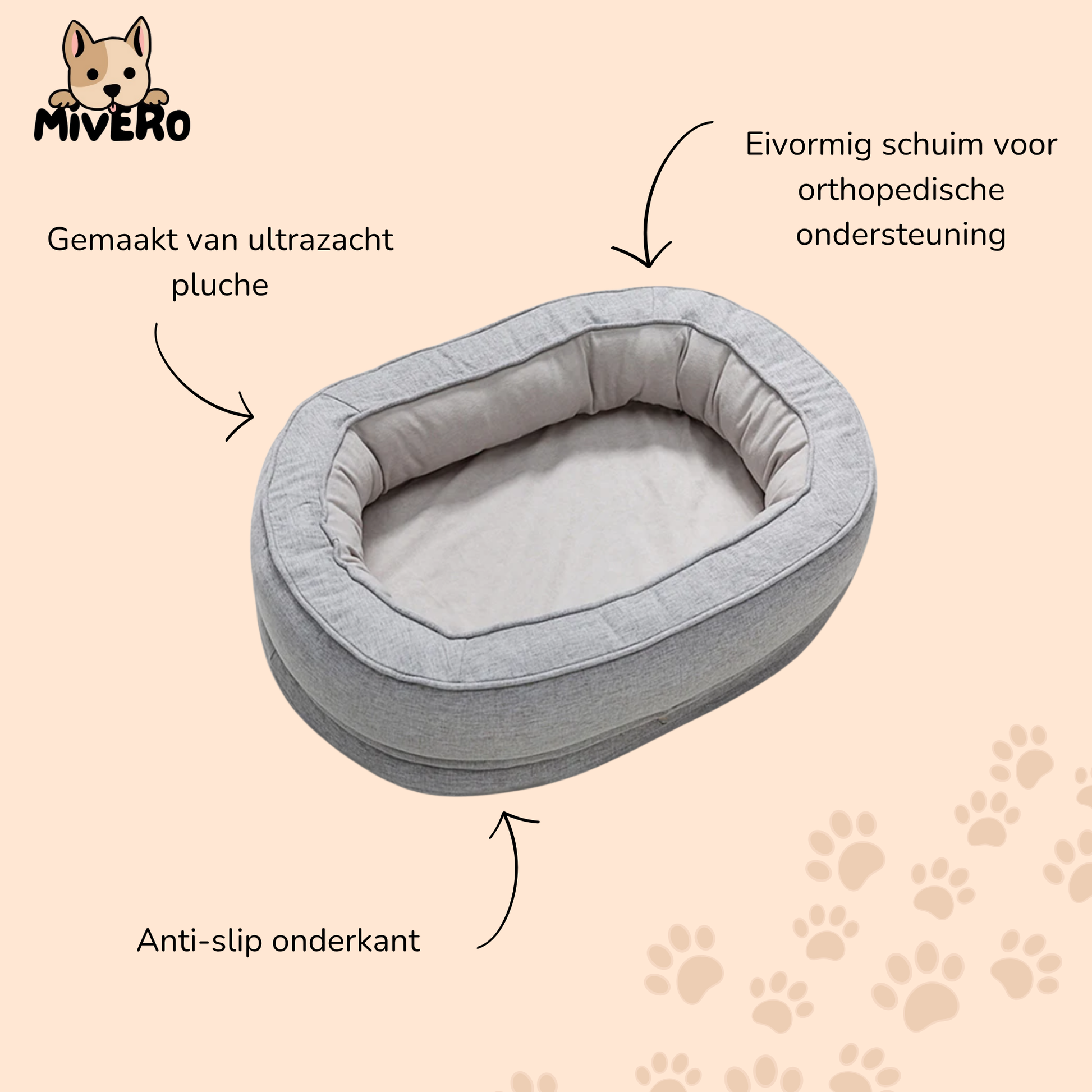 HushBed - Hondenbed Donut Orthopedisch Wasbaar