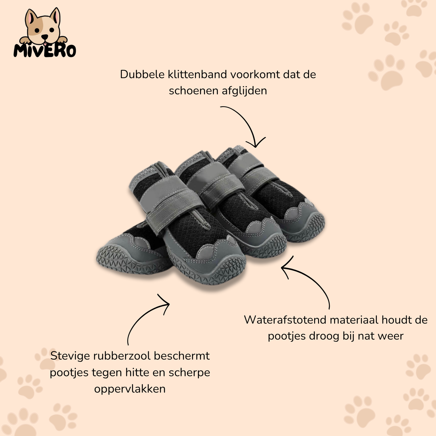 TrailPaws - Beschermende Antislip Hondenschoenen