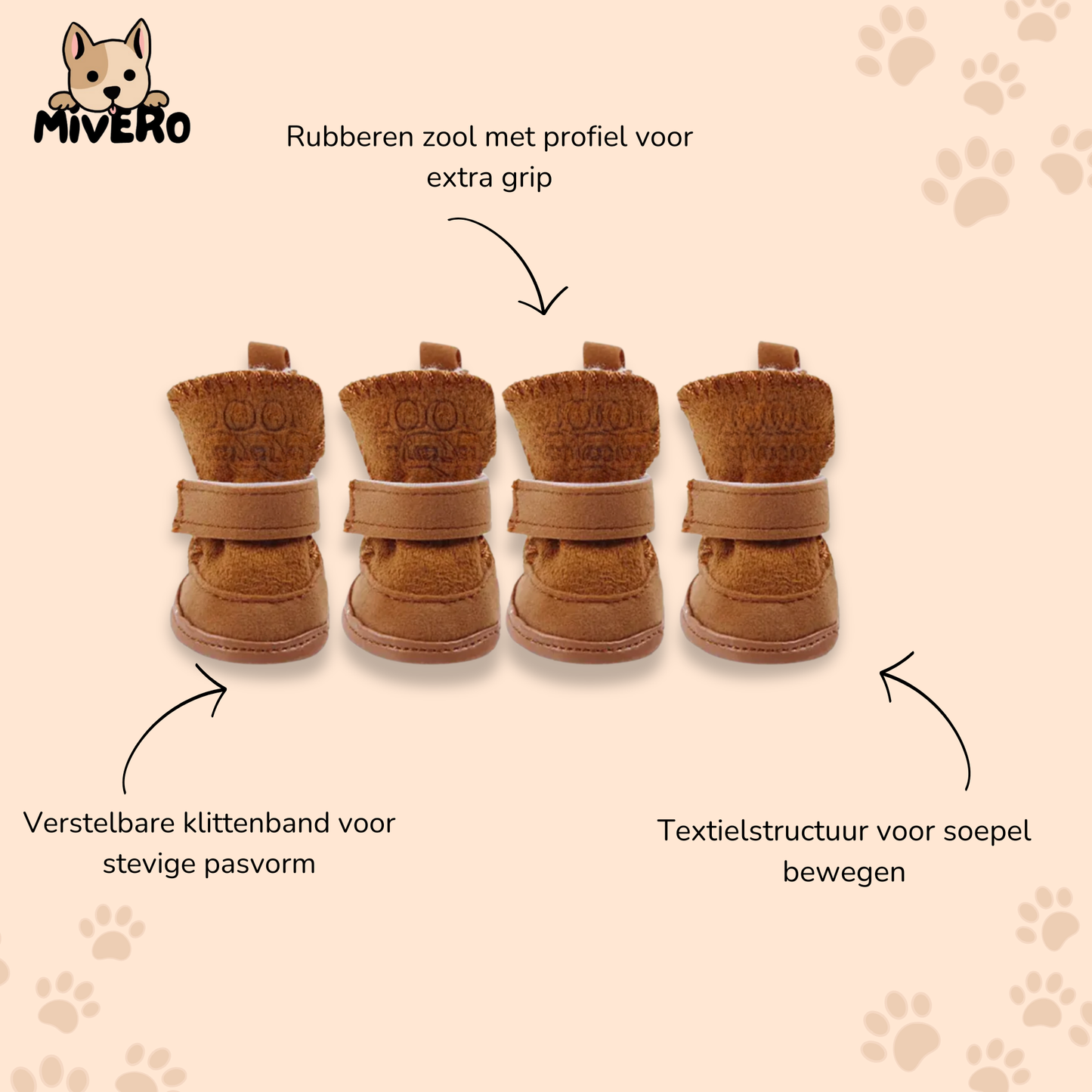 Pawzies - Beschermende Rubberen Hondenschoentjes