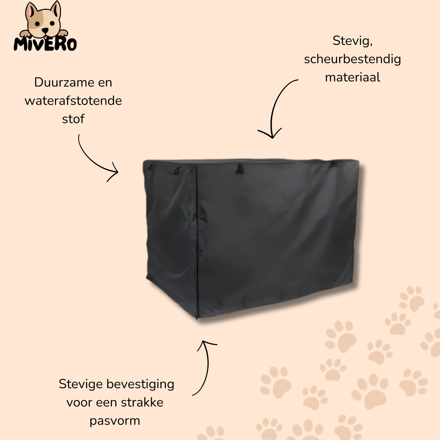 ZenCrate - Ademend Verduisterend Hondenbenchhoes