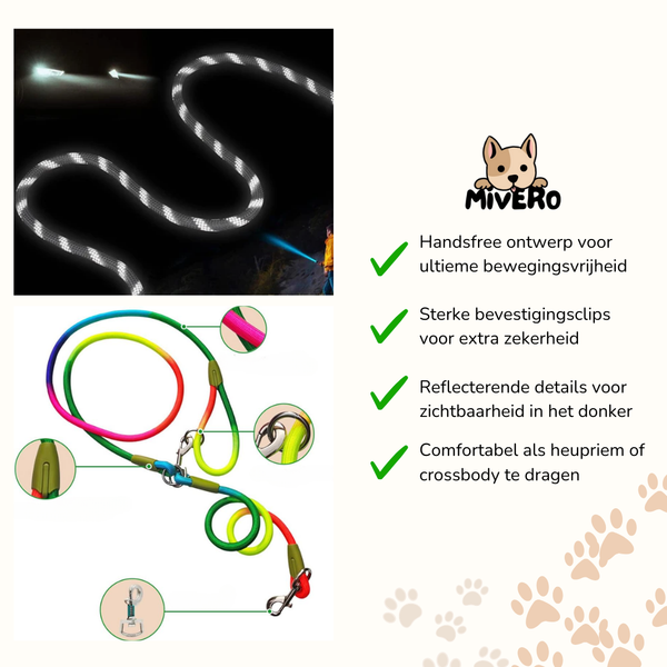 LeashLink  - Handsfree Verstelbare Hondenriem