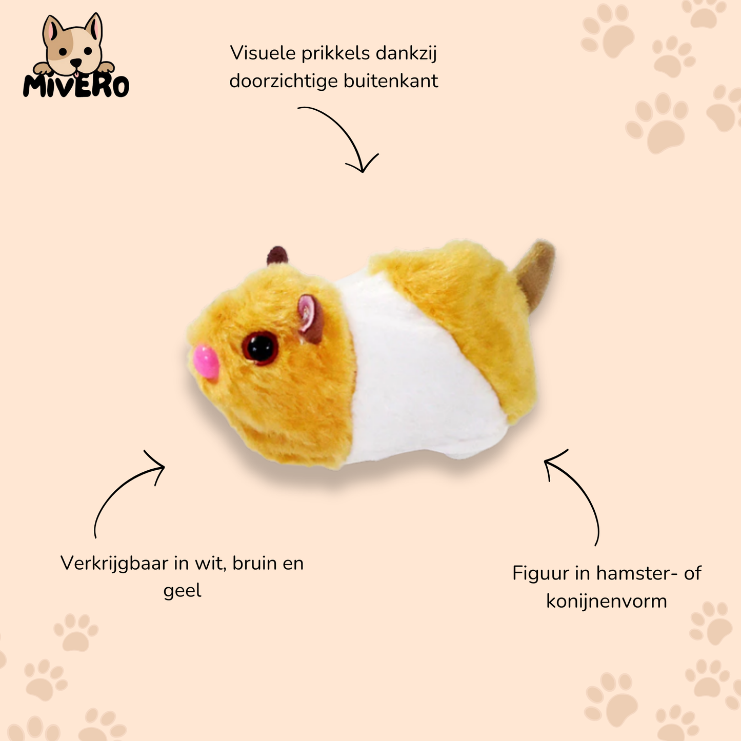Whizzy - Rollende Transparante Dierenspeelbal