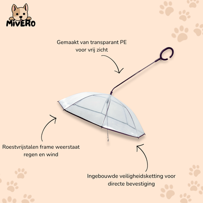 Pawrella - Transparante Veiligheids Hondenparaplu