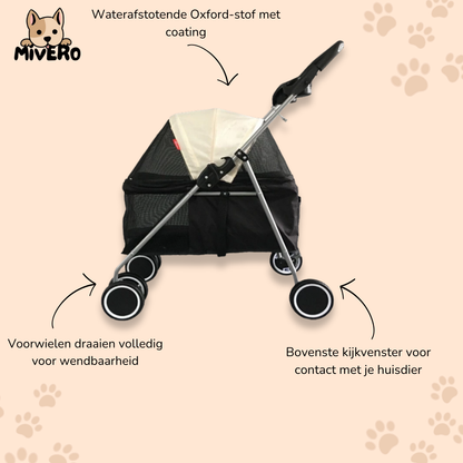 Rollipet - Opvouwbare Ventilerende Huisdierenbuggy