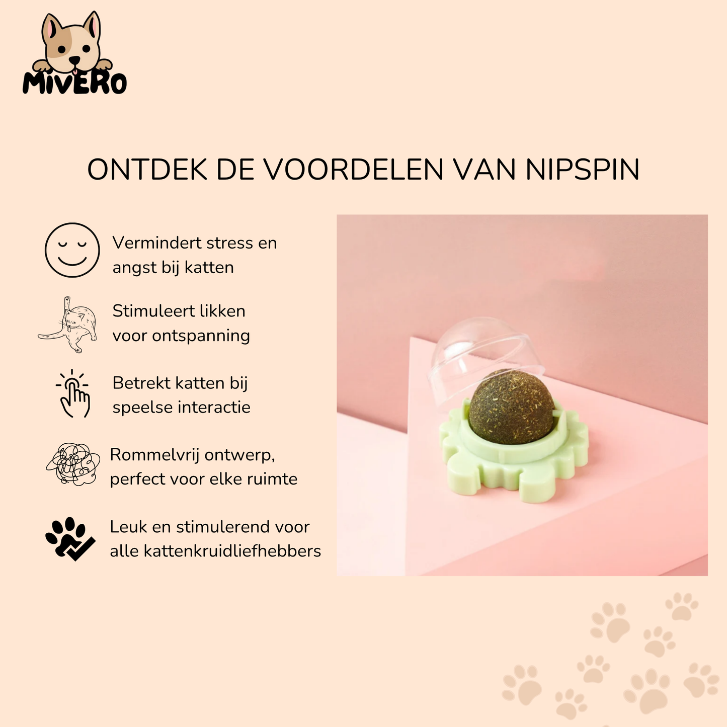 NipSpin -  Draaibare Kattenkruid Likbal
