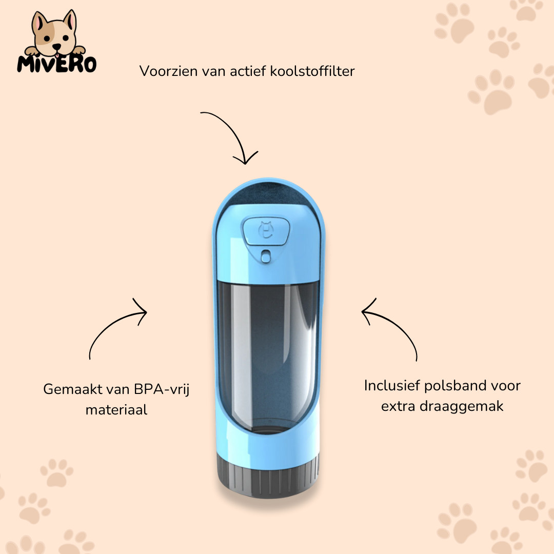 HydroPet -  Opvouwbare Filter Hondenfles