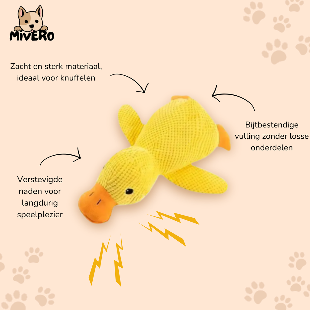 QuackMate - Honden Stress Eend Knuffel