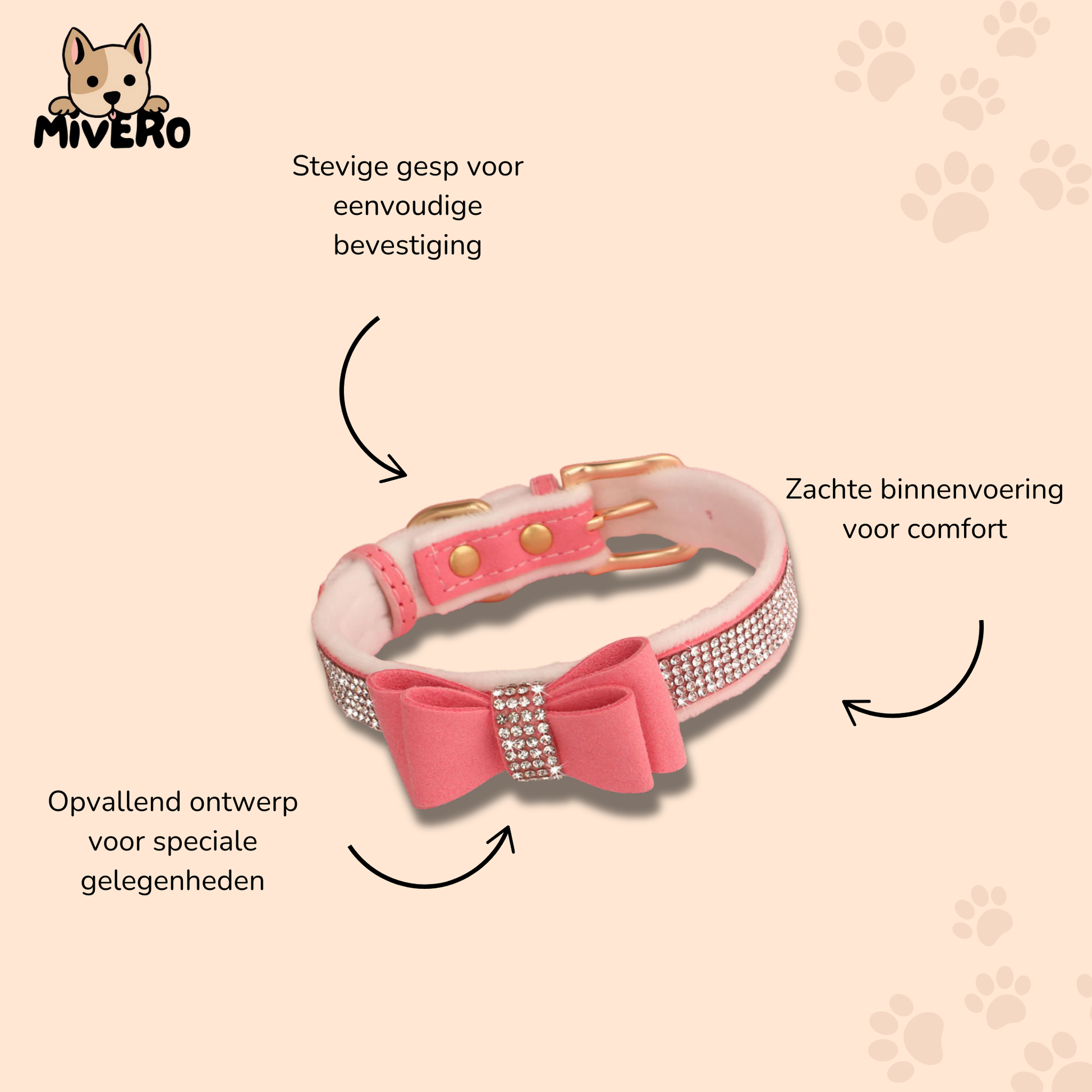 GlamPaw - Sprankelende Luxe Huisdierhalsband
