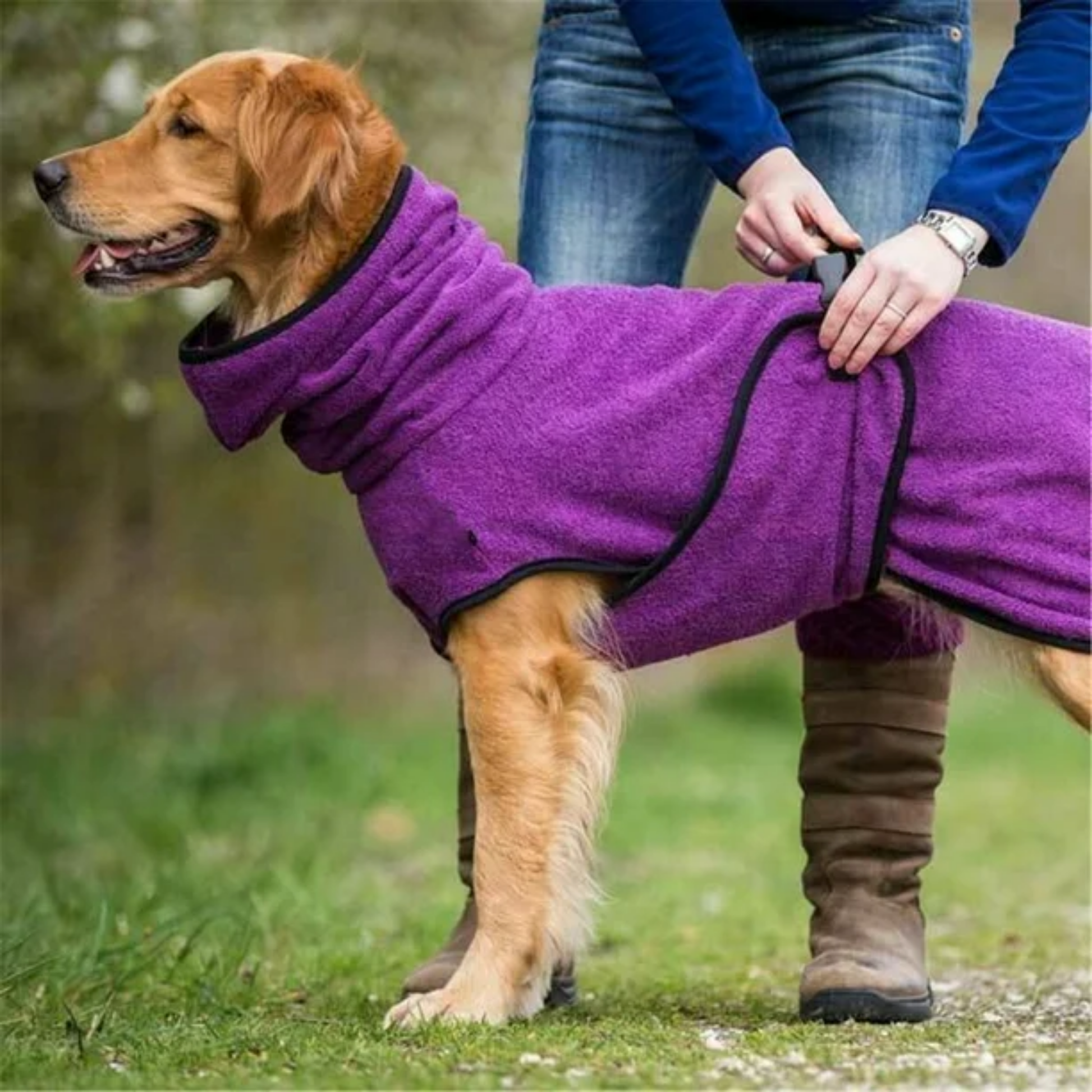 CuddleCoat - Absorberende Katoen-Frotté Hondenbadjas