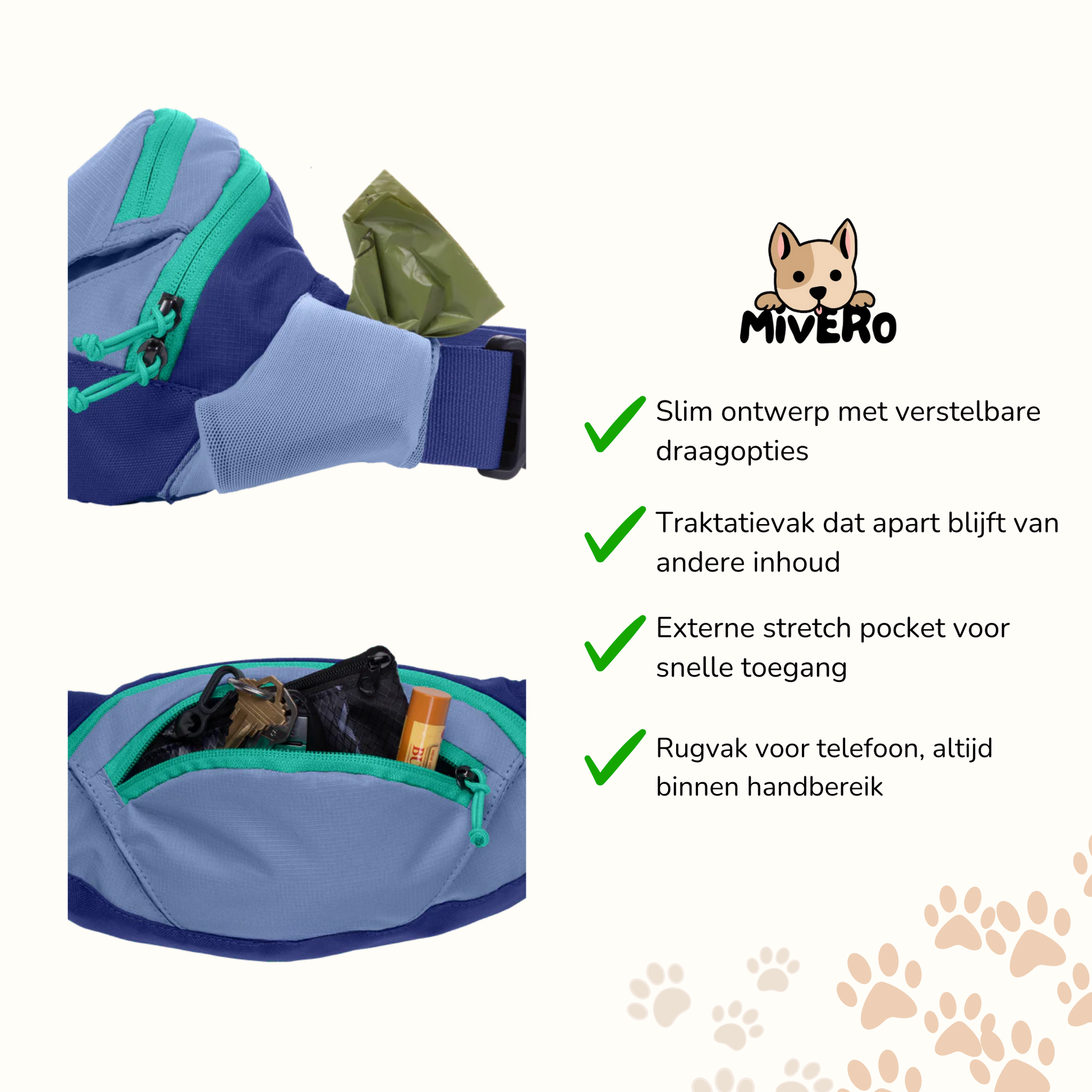 PoochPack -  Ergonomische Wandel Heuptas