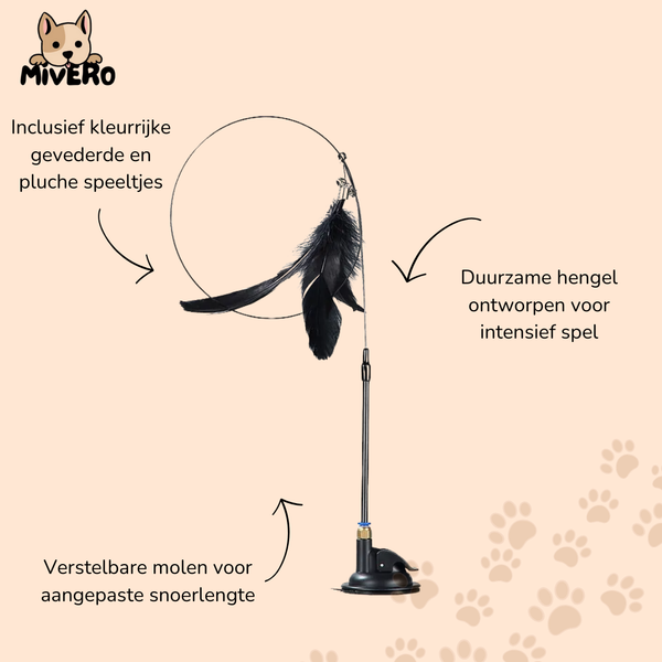 WhiskerRod - Verstelbare Hengel Kattenspeeltje