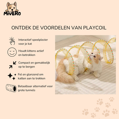 PlayCoil - Interactieve Spiraal Kattentunnel