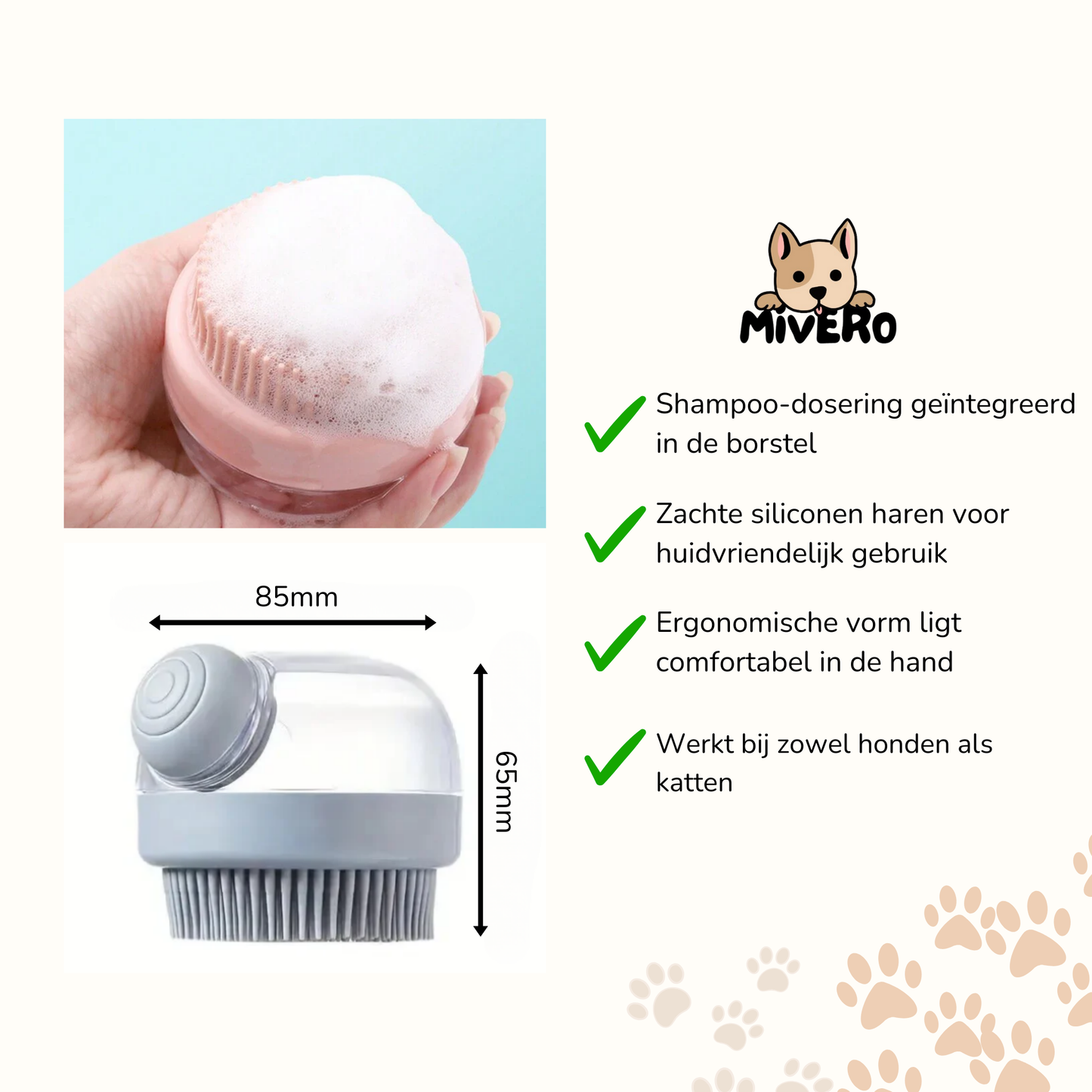 Soapet - Siliconen Shampoo Borstel