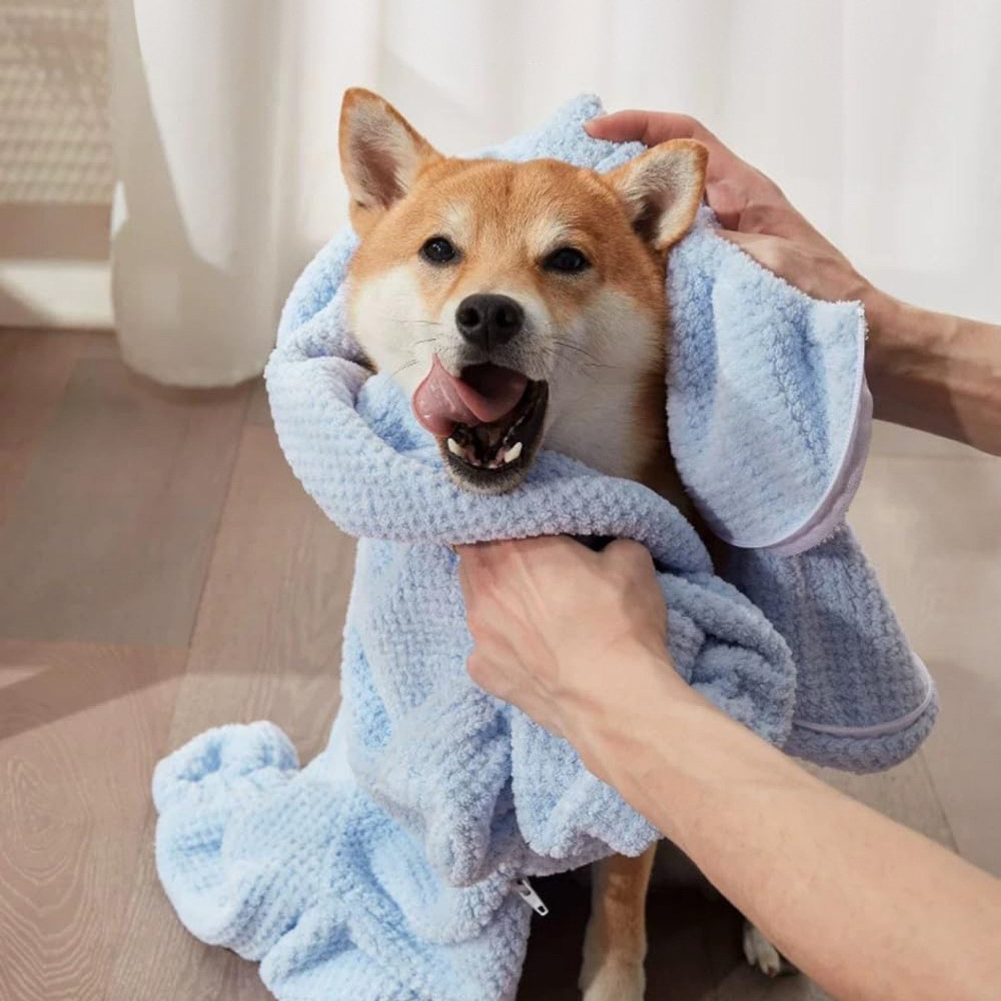 WuffWrap - Absorberende Coralfleece Hondenbadjas