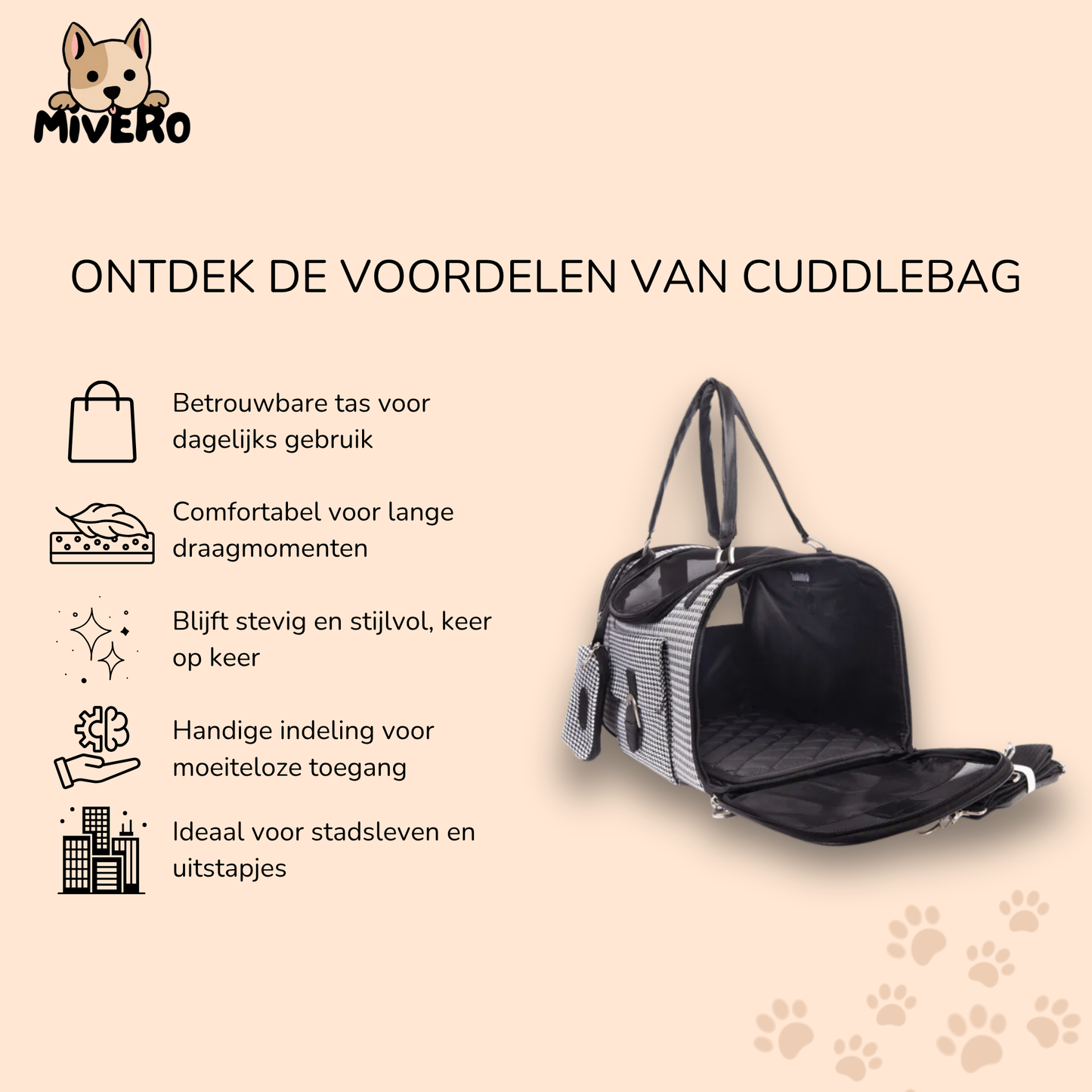CuddleBag - Modieuze Discrete Draagtas