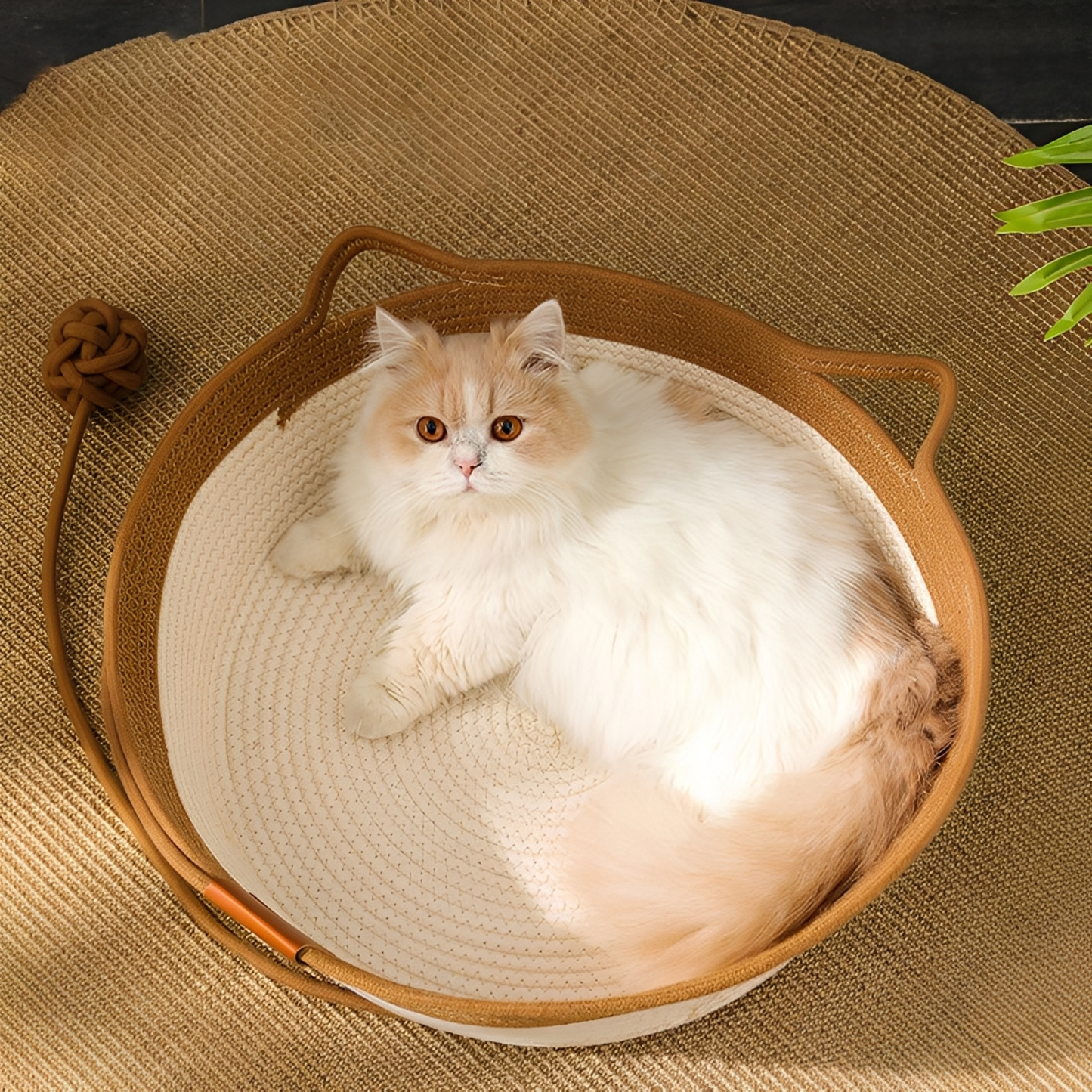 PawBasket - Katoenen Gevlochten Kattenmand