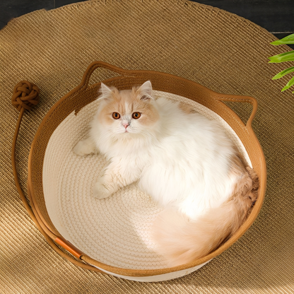 PawBasket - Katoenen Gevlochten Kattenmand