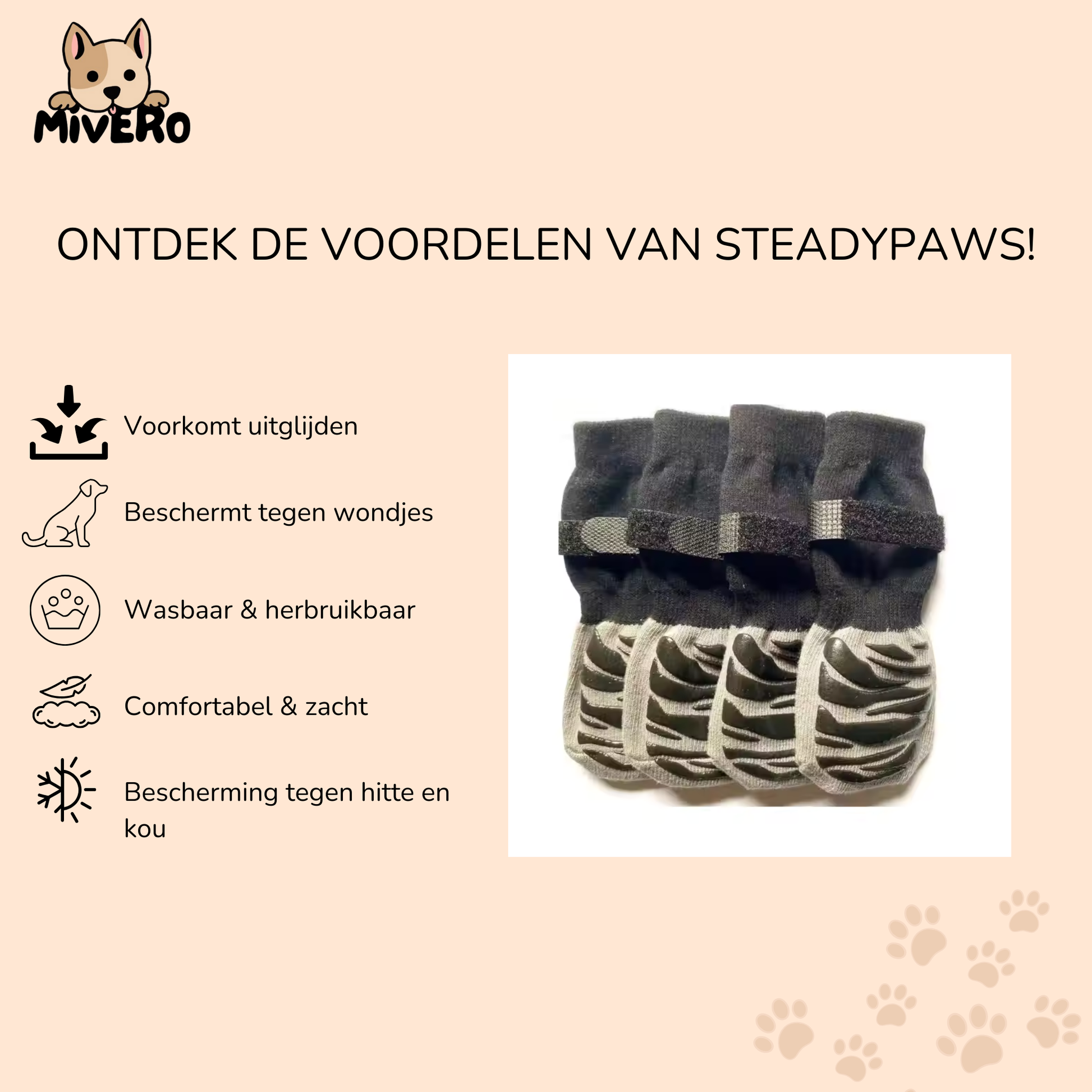 SteadyPaws - Antislip Honden Gripsokken