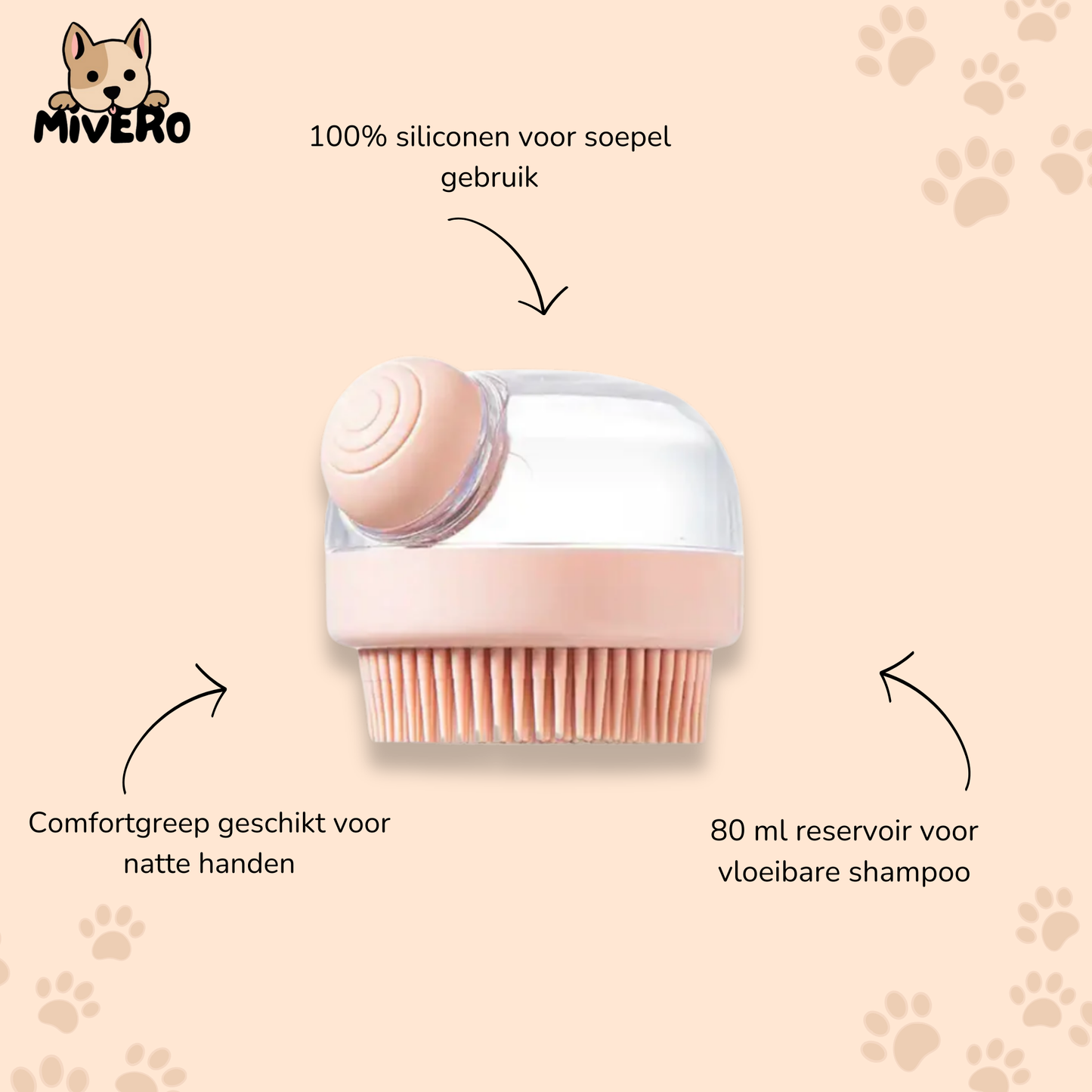 Soapet - Siliconen Shampoo Borstel