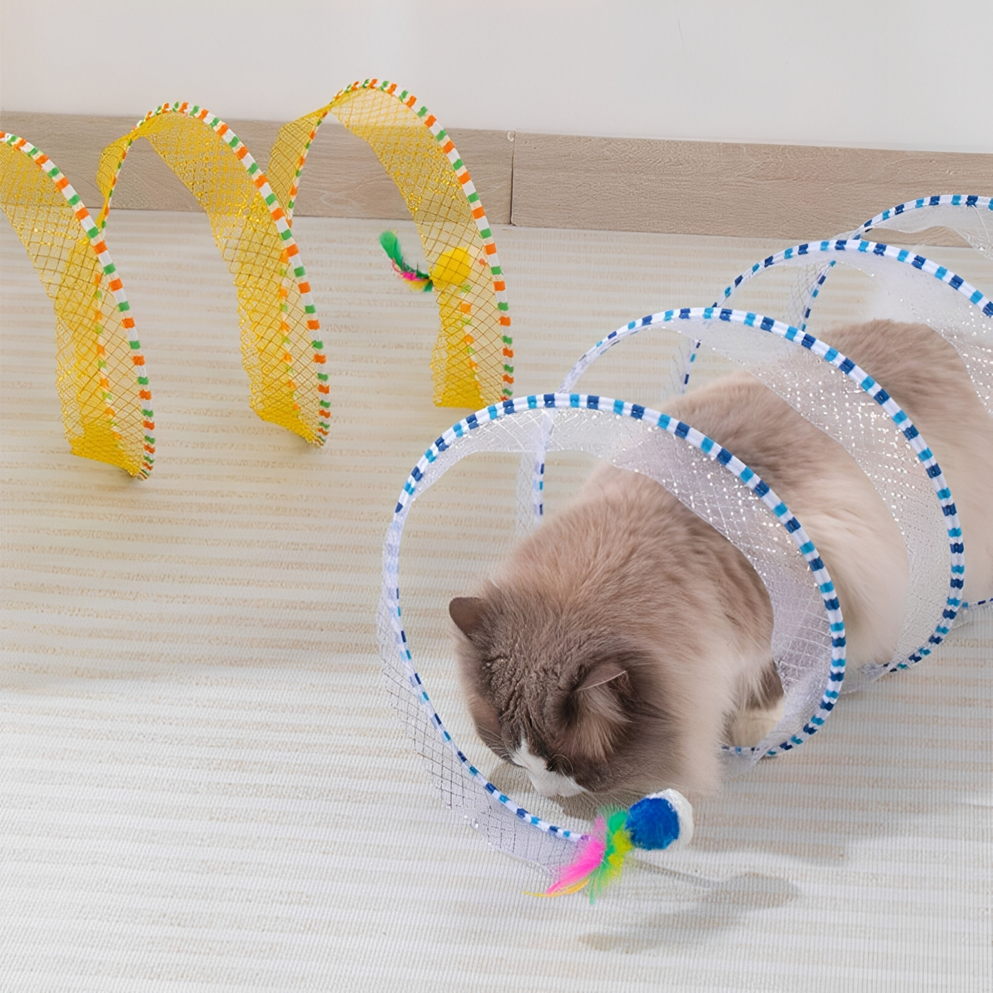 PlayCoil - Interactieve Spiraal Kattentunnel