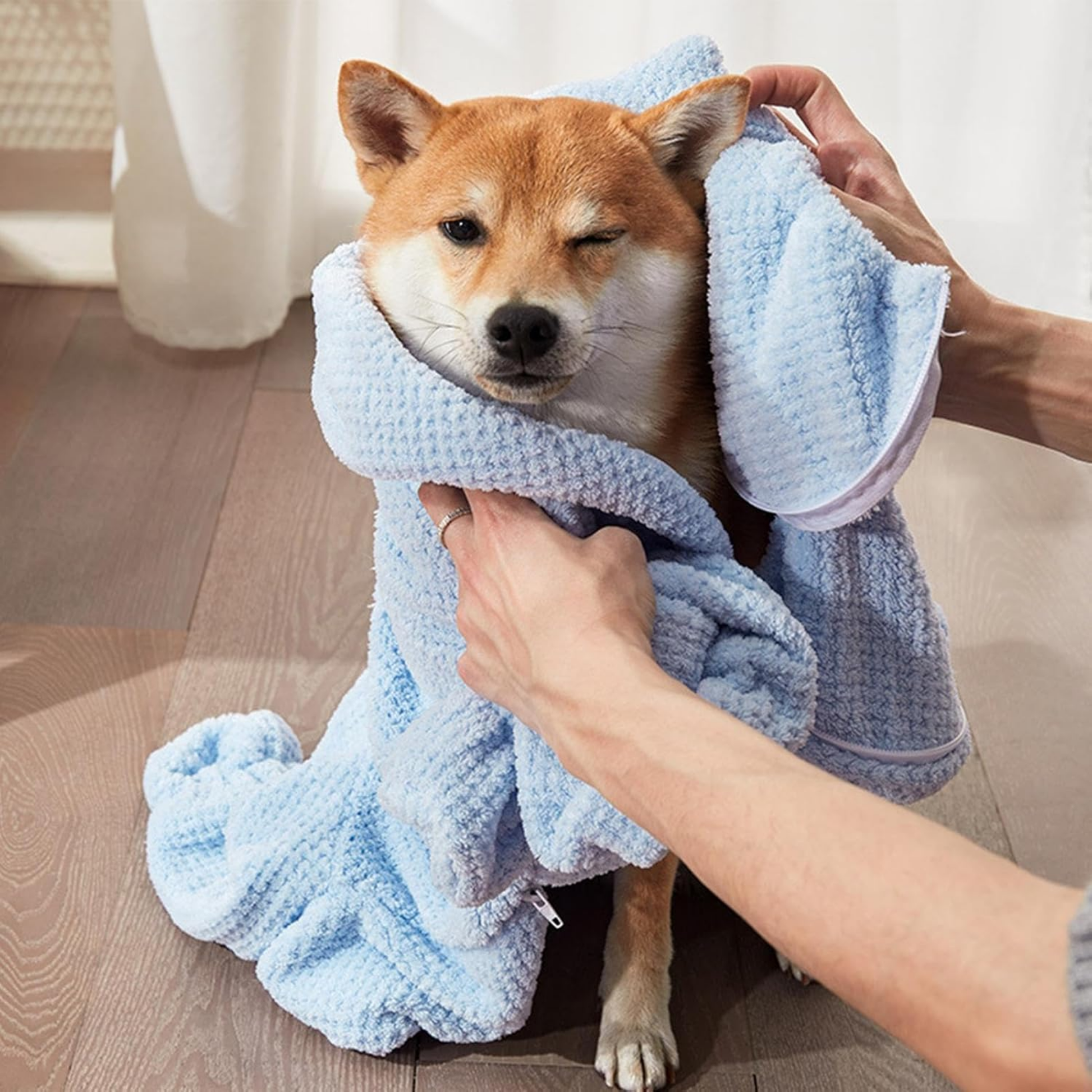 WuffWrap - Absorberende Coralfleece Hondenbadjas