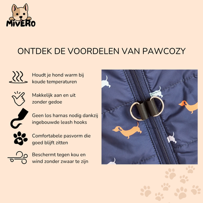 PawCozy - Gevoerde Rits Hondenjas