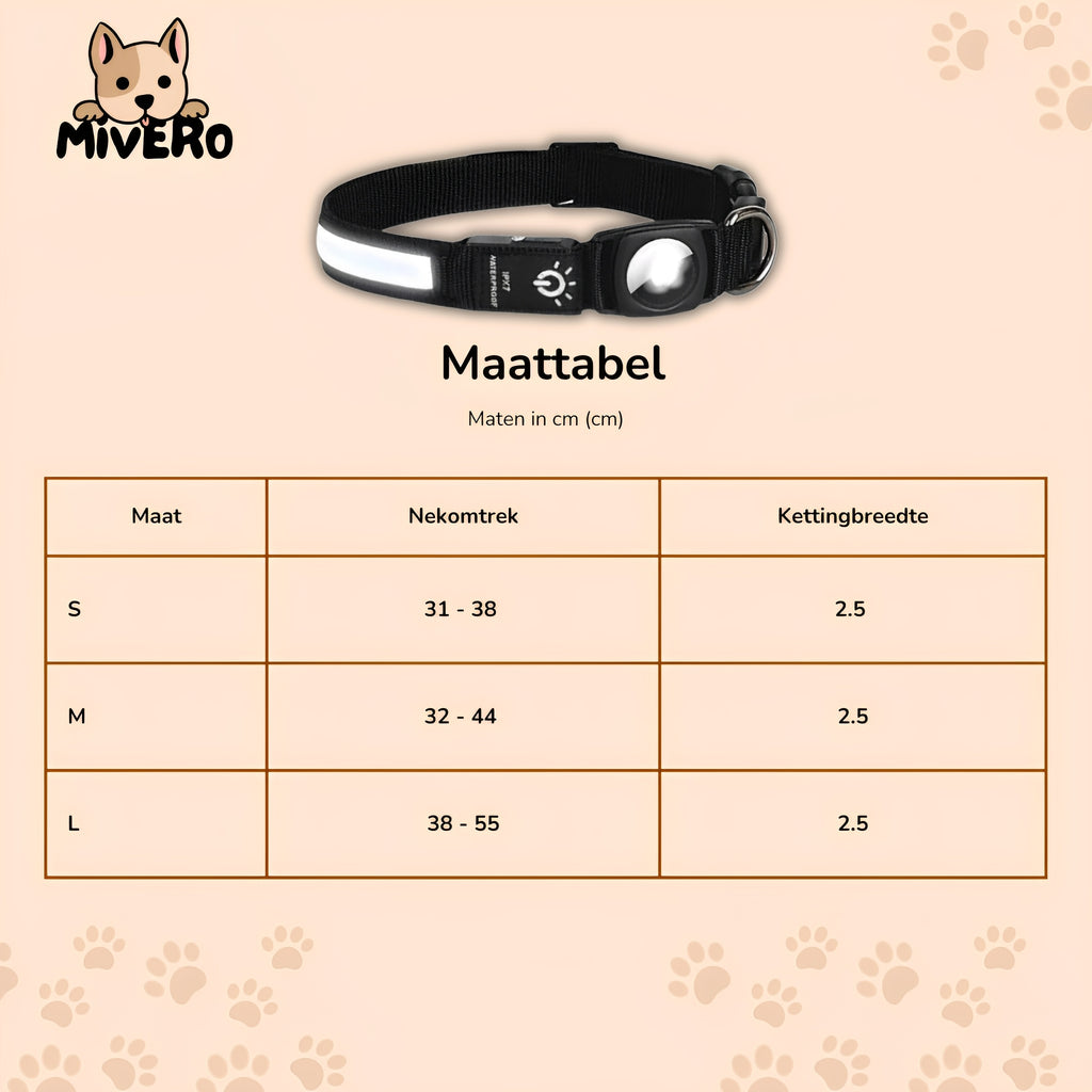 GlowTag - Waterdichte LED Dierenhalsband