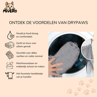 DryPaws - Superabsorberende Hondenhanddoek