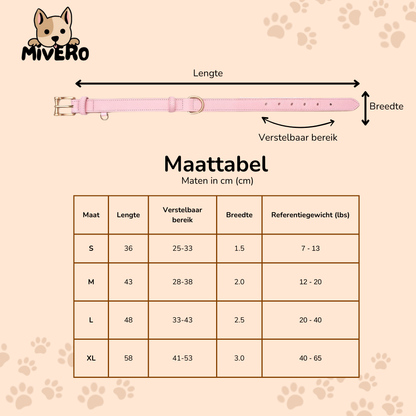 ChicLeash - Sterke Leren Hondenhalsband