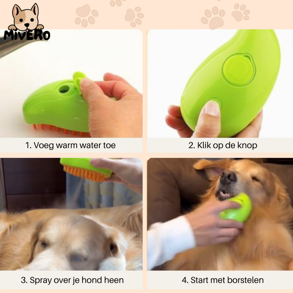 SteamBrush - Heeft jouw hond last van haaruitval?