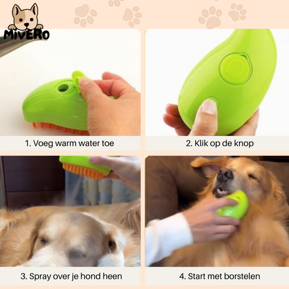 SteamBrush - Beschermt je hond tegen vlooien/parasieten!