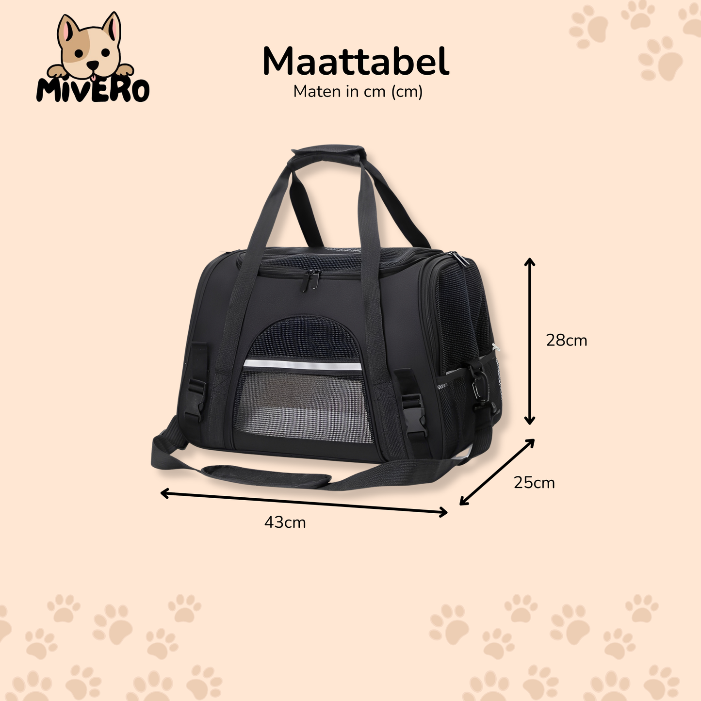 PawVoyage - Comfortabele Reis Hondentas