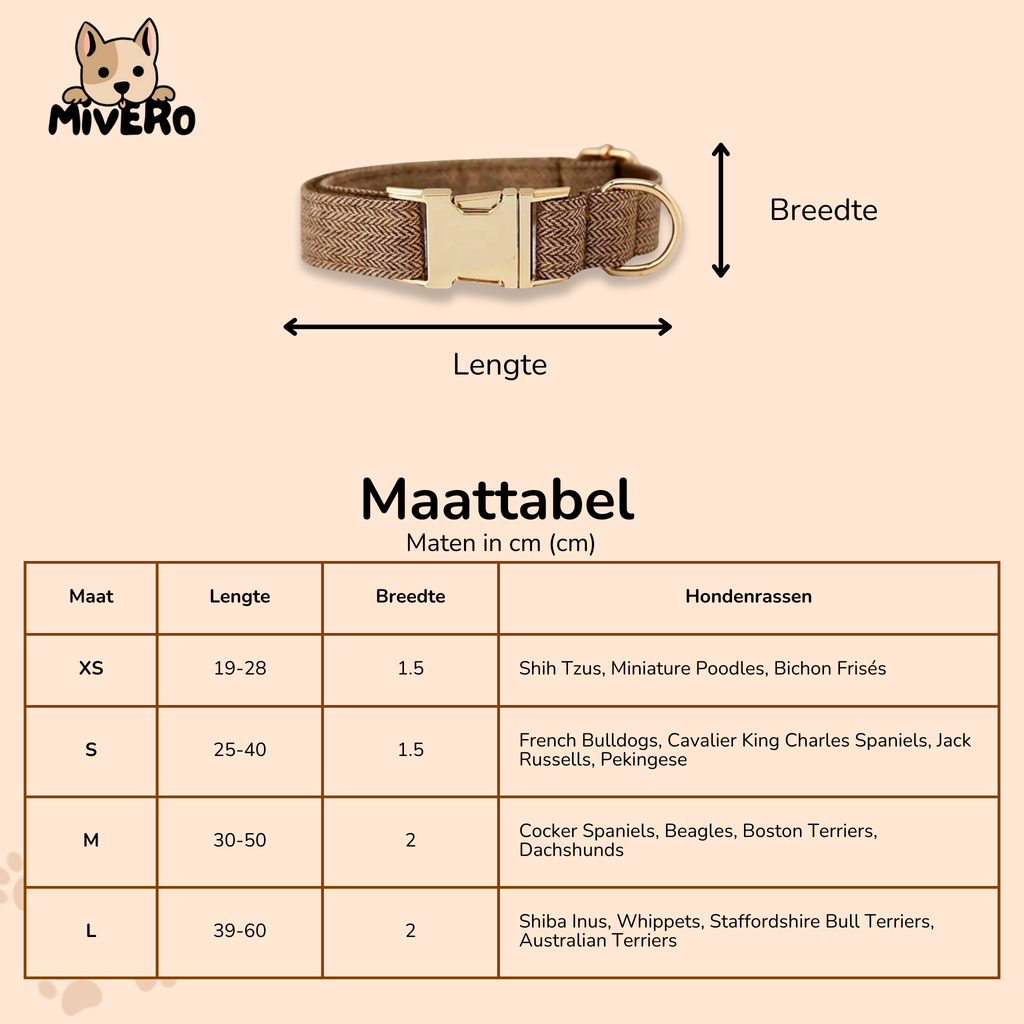 Snuggleband - Zachte Tweed Hondenhalsband