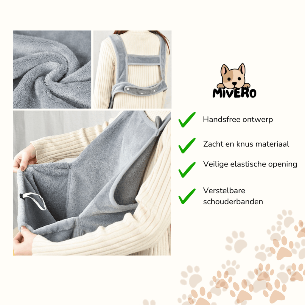 AproNest - Pluche Draagbare Kattenhouder - Mivero