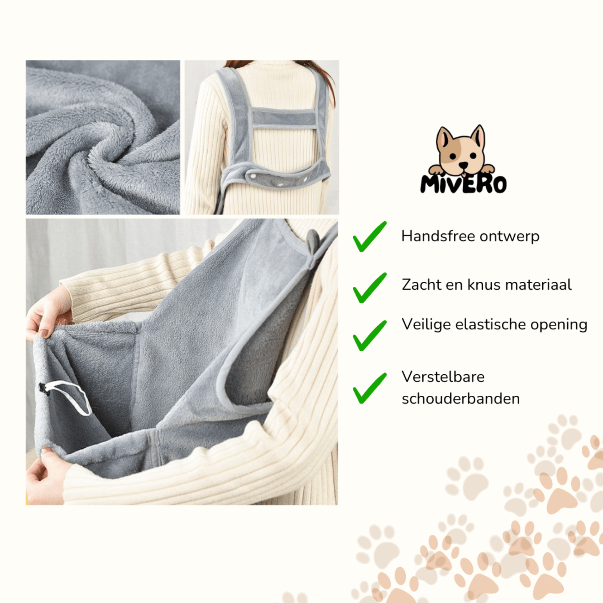 AproNest - Pluche Draagbare Kattenhouder - Mivero