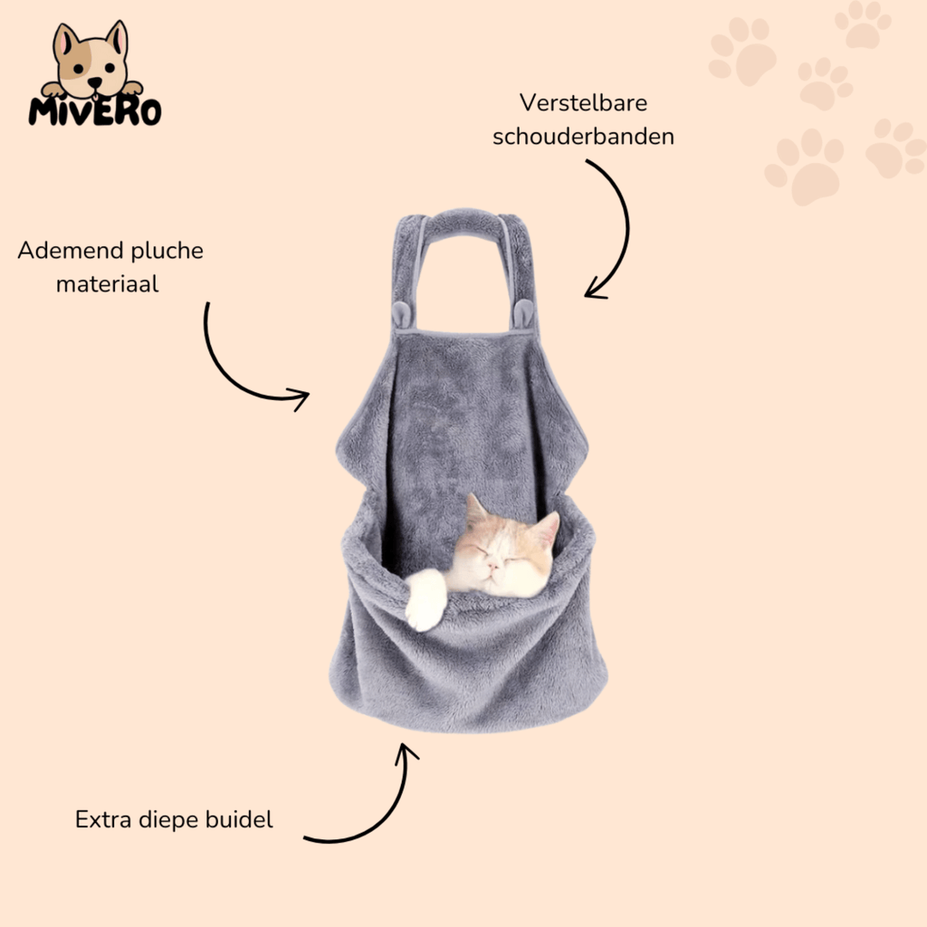 AproNest - Pluche Draagbare Kattenhouder - Mivero
