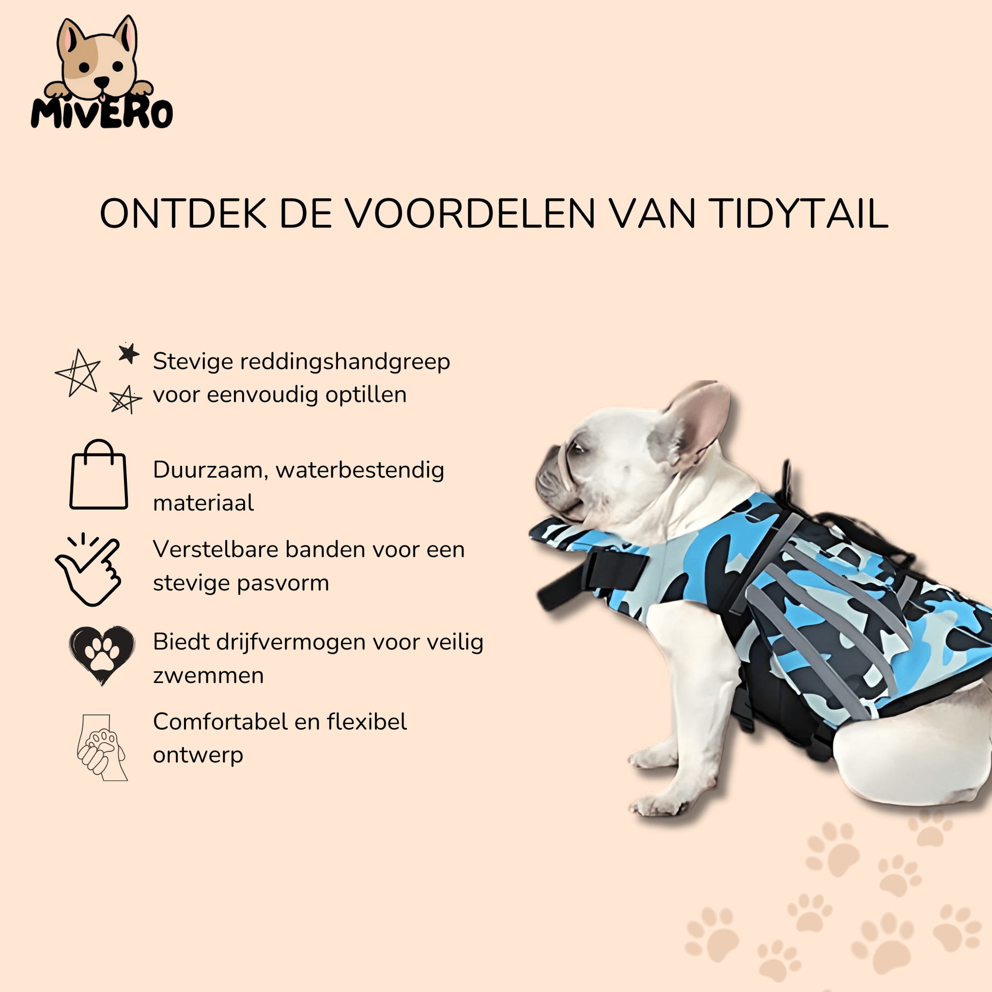 AquaPup - Drijvend Veiligheids Hondenzwempak - Mivero