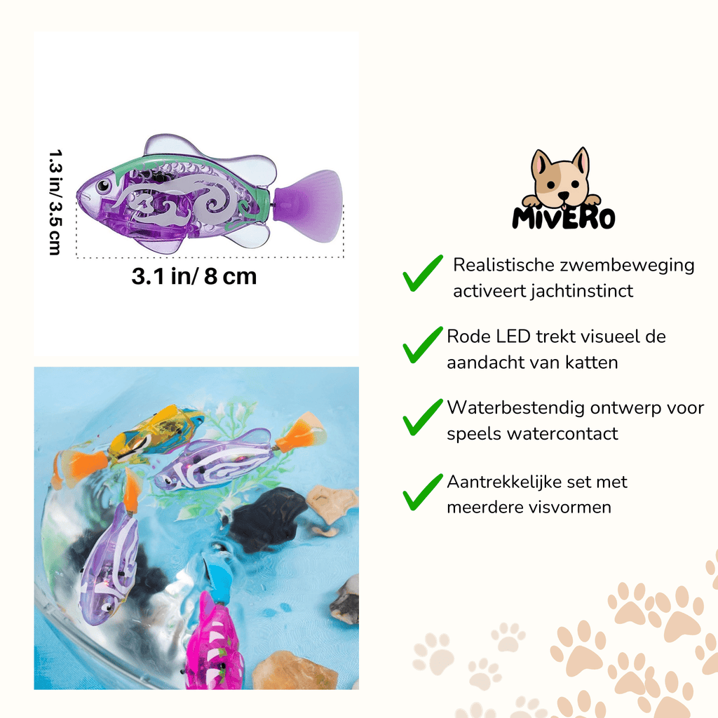 AquaWhirl - Interactieve Zwemmende Kattenvisjes - Mivero
