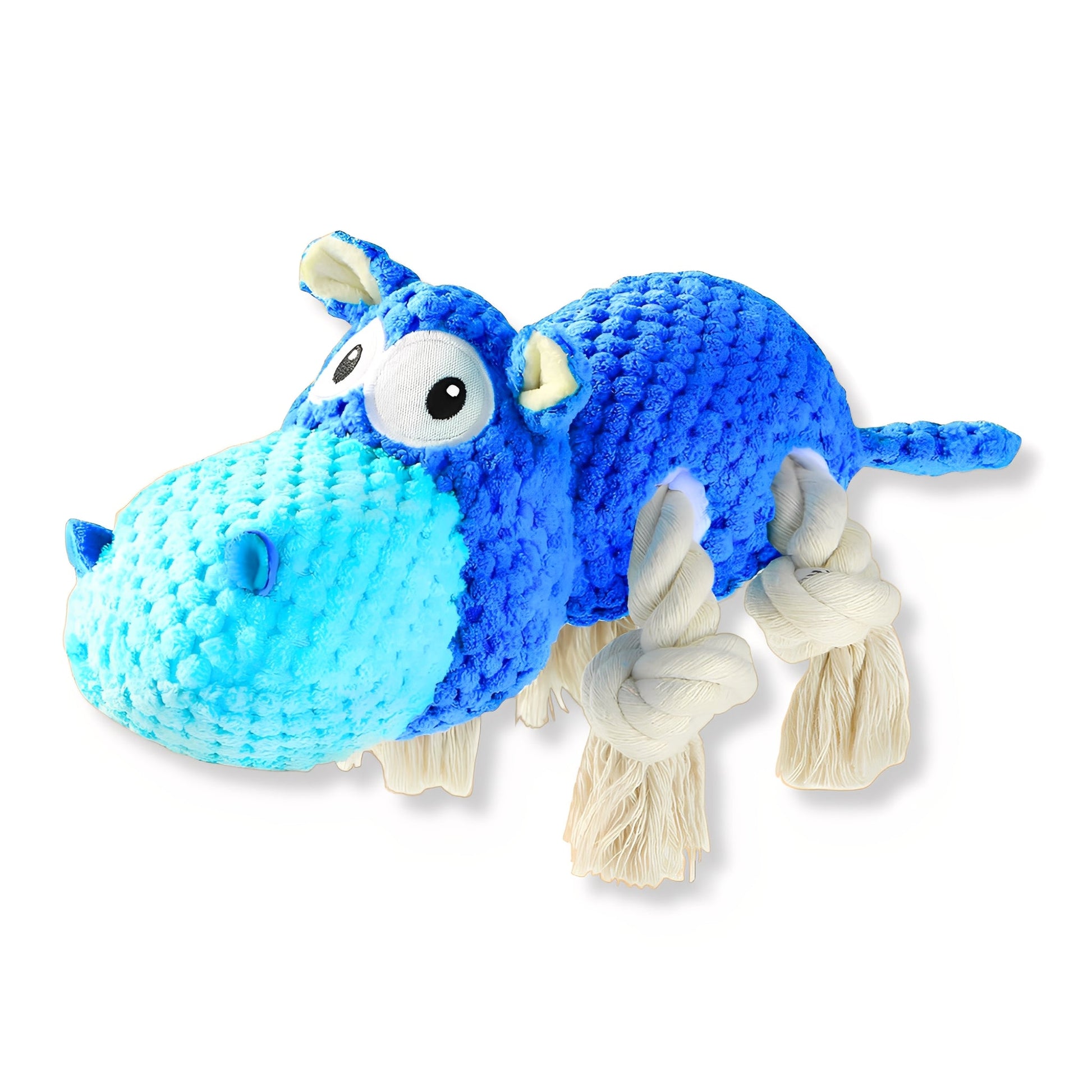 Barkalm - Hondenspeelgoed Pluche Nijlpaard met Pieper - Mivero