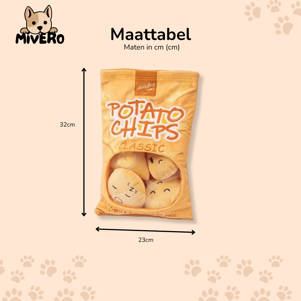 Barkritos - Snuffelspeelgoed Hond Chipszak Met Piep - Mivero