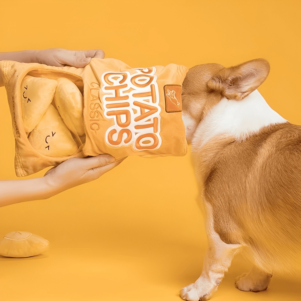 Barkritos - Snuffelspeelgoed Hond Chipszak Met Piep - Mivero