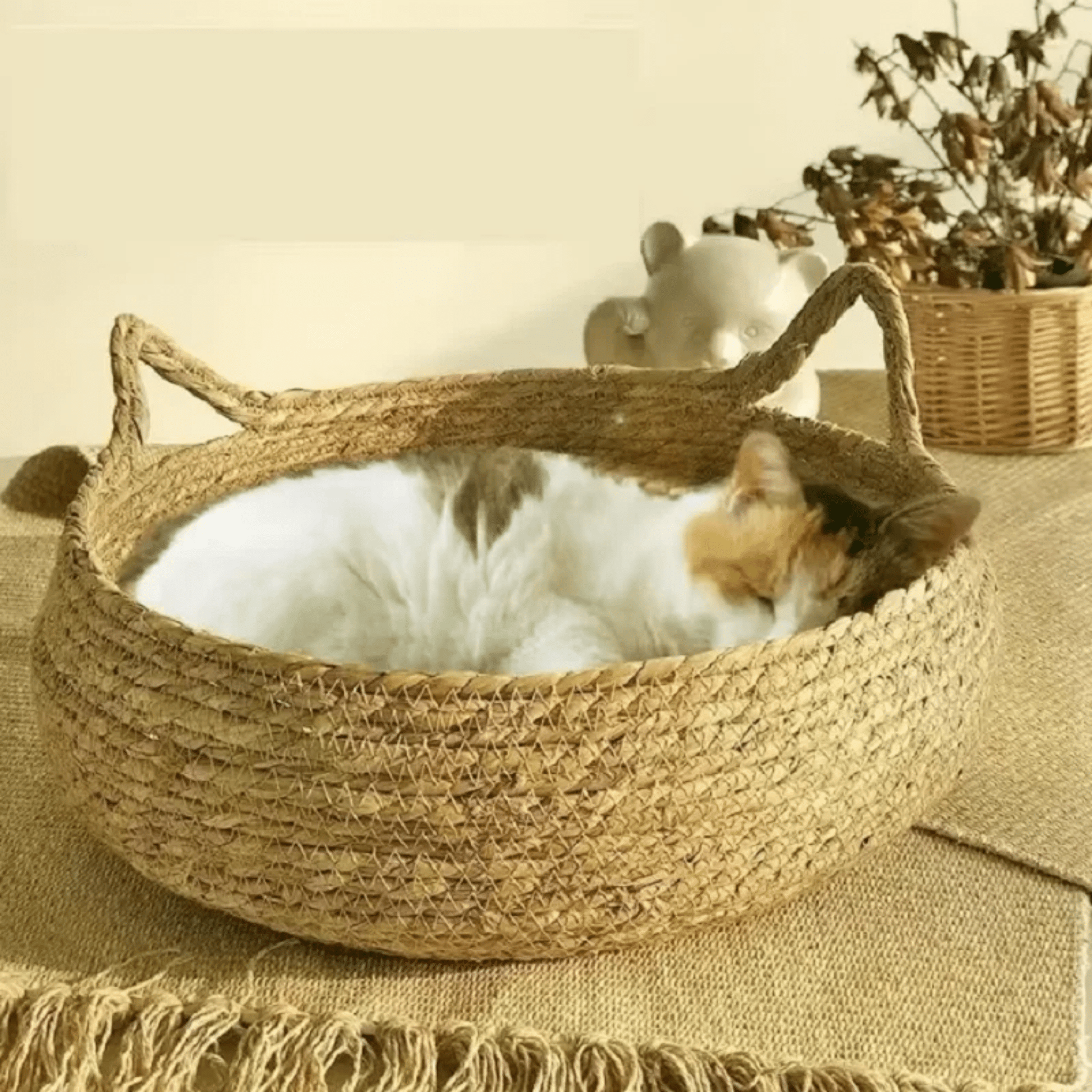 Baskit - Ademend Rotan Kattenbed - Mivero